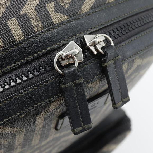 GUCCI GG Supreme Caleido Backpack PVC Beige Silver 406370 Auth ka4479