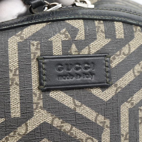 GUCCI GG Supreme Caleido Backpack PVC Beige Silver 406370 Auth ka4479