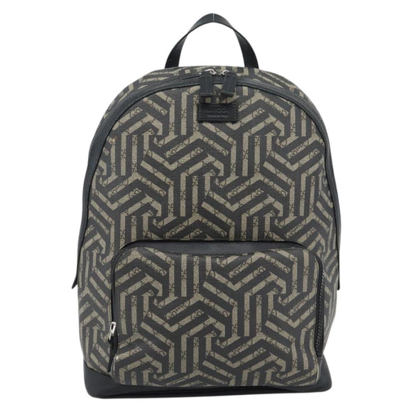 GUCCI GG Supreme Caleido Backpack PVC Beige Silver 406370 Auth ka4479