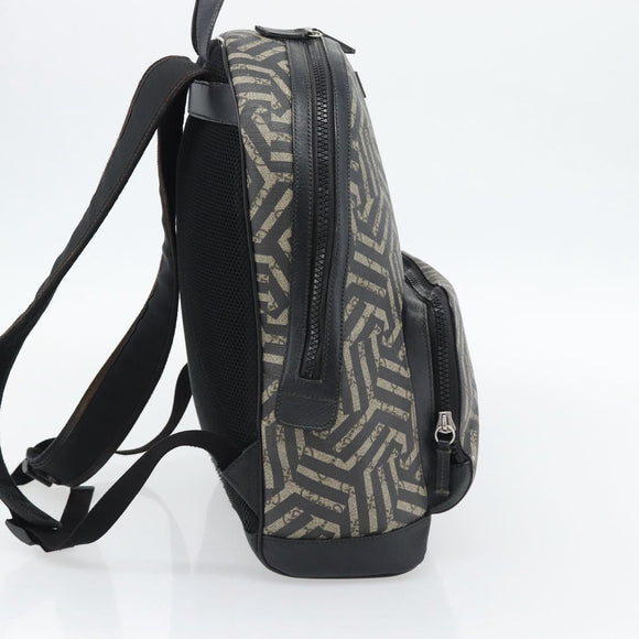 GUCCI GG Supreme Caleido Backpack PVC Beige Silver 406370 Auth ka4479