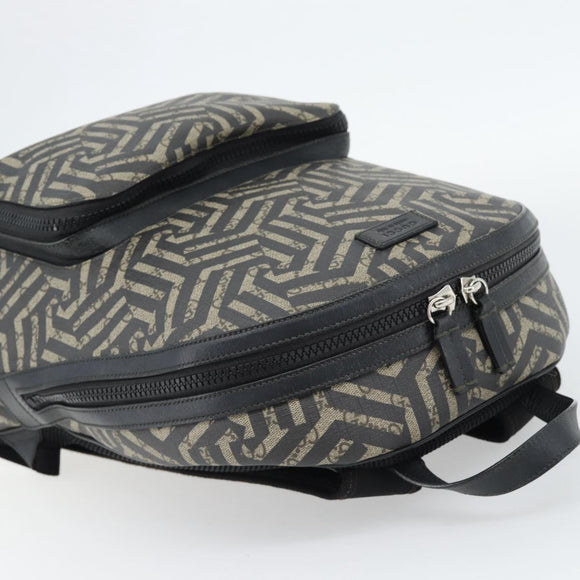 GUCCI GG Supreme Caleido Backpack PVC Beige Silver 406370 Auth ka4479