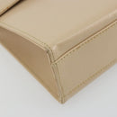 Salvatore Ferragamo Shoulder Bag Leather Silver Beige Auth ka4481-14