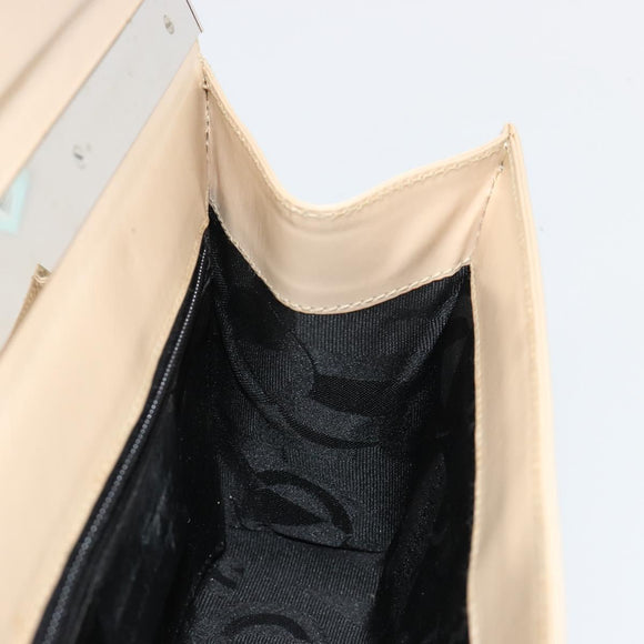 Salvatore Ferragamo Shoulder Bag Leather Silver Beige Auth ka4481