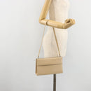 Salvatore Ferragamo Shoulder Bag Leather Silver Beige Auth ka4481-22