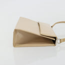 Salvatore Ferragamo Shoulder Bag Leather Silver Beige Auth ka4481-3