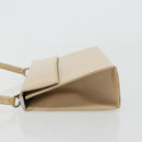 Salvatore Ferragamo Shoulder Bag Leather Silver Beige Auth ka4481-4