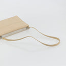 Salvatore Ferragamo Shoulder Bag Leather Silver Beige Auth ka4481-7