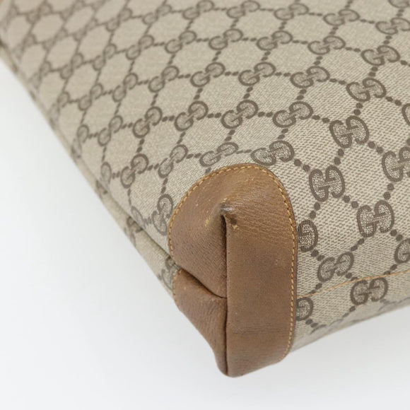 GUCCI GG Supreme Web Sherry Line Bag PVC Beige Gold 002 104 0054 Auth ka4482A