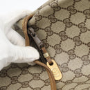 GUCCI GG Supreme Web Sherry Line Bag PVC Beige Gold 002 104 0054 Auth ka4482A-9