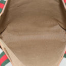 GUCCI GG Supreme Web Sherry Line Bag PVC Beige Gold 002 104 0054 Auth ka4482A-10