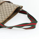 GUCCI GG Supreme Web Sherry Line Bag PVC Beige Gold 002 104 0054 Auth ka4482A-7