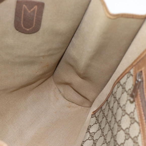 GUCCI GG Supreme Tote Bag PVC Beige Goud 92 02 998 Auth ka4483