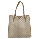 GUCCI GG Supreme Tote Bag PVC Beige Goud 92 02 998 Auth ka4483-13