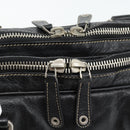 GUCCI Shoulder Bag Leather 2way Black Silver Auth ka4484-16