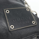 GUCCI Shoulder Bag Leather 2way Black Silver Auth ka4484-17