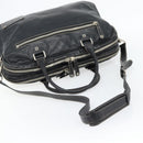 GUCCI Shoulder Bag Leather 2way Black Silver Auth ka4484-9