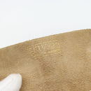 FENDI Shoulder Bag Leather White Gold Auth ka4485-17