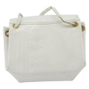 FENDI Shoulder Bag Leather White Gold Auth ka4485-2