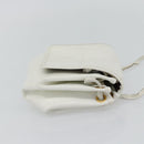 FENDI Shoulder Bag Leather White Gold Auth ka4485-4
