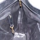 TIFFANY&Co. Tote Bag Leather Black Gold Auth ka4487-19