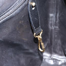 TIFFANY&Co. Tote Bag Leather Black Gold Auth ka4487-12