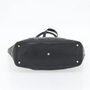 TIFFANY&Co. Tote Bag Leather Black Gold Auth ka4487-5