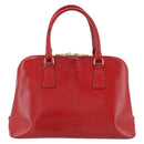 PRADA Hand Bag Safiano leather Red Gold Auth ka4488A-2