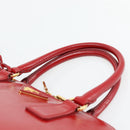 PRADA Hand Bag Safiano leather Red Gold Auth ka4488A-8