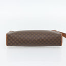 CELINE Macadam Canvas Clutch Bag PVC Leder Braun Gold Auth ka4489-6