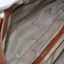 CELINE Hand Bag Leather Brown Gold Auth ka449-18