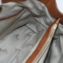 CELINE Hand Bag Leather Brown Gold Auth ka449-19