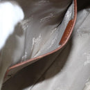 CELINE Hand Bag Leather Brown Gold Auth ka449-21