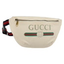 GUCCI Sherry Line Waist bag Leather Red White 493869 Auth ka4491A-1