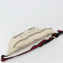 GUCCI Sherry Line Waist bag Leather Red White 493869 Auth ka4491A-6