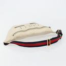 GUCCI Sherry Line Waist bag Leather Red White 493869 Auth ka4491A-7