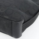 Salvatore Ferragamo Gancini Shoulder Bag Canvas Black Silver Auth ka4493A-10