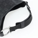 Salvatore Ferragamo Gancini Shoulder Bag Canvas Black Silver Auth ka4493A-7