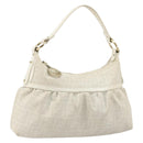 FENDI Zucca Canvas Shoulder Bag PVC White Gold Auth ka4495A-1
