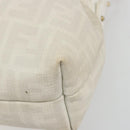 FENDI Zucca Canvas Shoulder Bag PVC White Gold Auth ka4495A-10