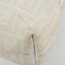 FENDI Zucca Canvas Shoulder Bag PVC White Gold Auth ka4495A-12