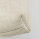 FENDI Zucca Canvas Shoulder Bag PVC White Gold Auth ka4495A-13