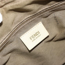 FENDI Zucca Canvas Shoulder Bag PVC White Gold Auth ka4495A-15