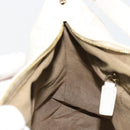 FENDI Zucca Canvas Shoulder Bag PVC White Gold Auth ka4495A-18