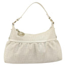 FENDI Zucca Canvas Shoulder Bag PVC White Gold Auth ka4495A-2