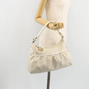FENDI Zucca Canvas Shoulder Bag PVC White Gold Auth ka4495A-22