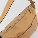 TOD’S Shoulder Bag Leather Brown Silver Auth ka4498A-6