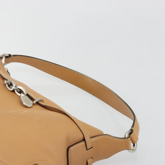 TOD’S Shoulder Bag Leather Brown Silver Auth ka4498A