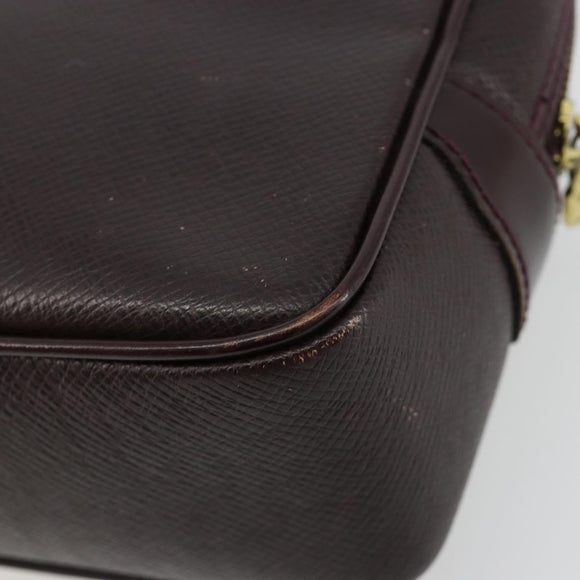 LOUIS VUITTON Taiga Karga Clutch Bag Acajou M30816 LV Auth ka4500