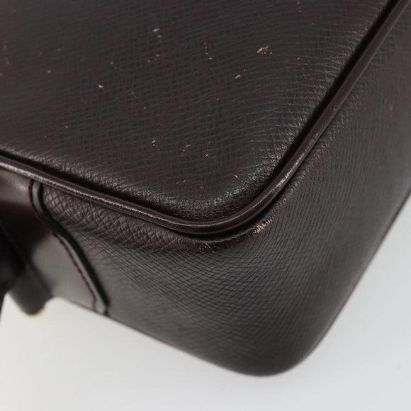 LOUIS VUITTON Taiga Karga Clutch Bag Acajou M30816 LV Auth ka4500