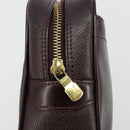 LOUIS VUITTON Taiga Karga Clutch Bag Acajou M30816 LV Auth ka4500-13